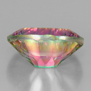 12.17캐럿 천연 탑 레인보우 미스틱 쿼츠, 타원형 컷, 18.1×13.2 mm, VVS