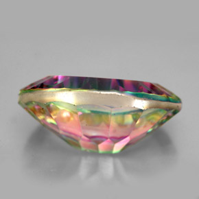 11.34캐럿 천연 탑 레인보우 미스틱 쿼츠, 타원형 컷, 18.2×13.2 mm, VVS