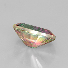 11.45캐럿 천연 탑 레인보우 미스틱 쿼츠, 타원형 컷, 18×13.2 mm, VVS