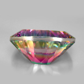 12.73캐럿 천연 탑 레인보우 미스틱 쿼츠, 타원형 컷, 18.3×13.3 mm, VVS