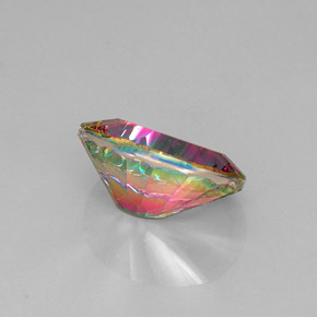 11.64캐럿 천연 탑 레인보우 신비한 석영, 타원형 컷, VVS