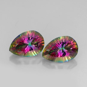 캐럿 천연 탑 레인보우 신비한 석영 보석, 배 모양, VVS