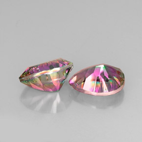 캐럿 천연 탑 레인보우 미스틱 쿼츠 보석, 배 모양, 13.5×9.9 mm, VVS