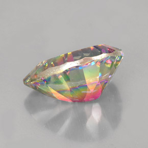 4.86캐럿 천연 탑 레인보우 미스틱 쿼츠, 배 모양, 14×10.2 mm, VVS-VS