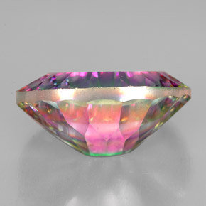 11.57캐럿 천연 탑 레인보우 미스틱 쿼츠, 타원형 컷, 18×13.1 mm, VVS-VS