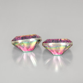 캐럿 천연 탑 레인보우 신비한 석영 보석, 타원형 컷, VVS-VS