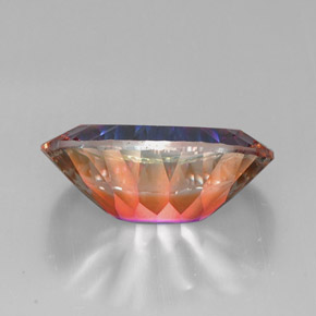 14.22캐럿 천연 탑 레인보우 미스틱 쿼츠, 타원형 컷, 21.8×13.8 mm, VVS