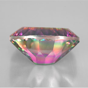 9.29캐럿 천연 탑 레인보우 미스틱 쿼츠, 타원형 컷, 16.1×12.1 mm, VVS-VS