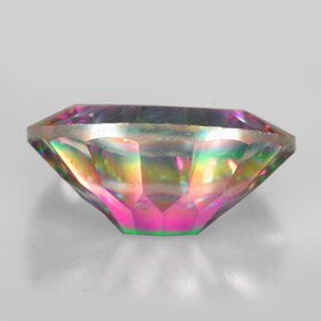 10.60캐럿 천연 탑 레인보우 미스틱 쿼츠, 타원형 컷, 18×13 mm, VVS-VS