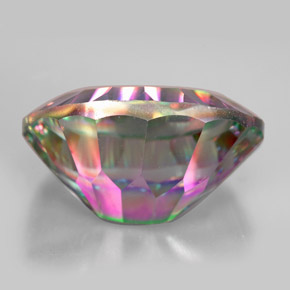 12.45캐럿 천연 탑 레인보우 미스틱 쿼츠, 타원형 컷, 18.1×13.1 mm, VVS-VS