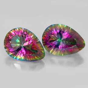 캐럿 천연 탑 레인보우 신비한 석영 보석, 배 모양, VVS