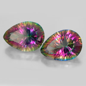 캐럿 천연 탑 레인보우 신비한 석영 보석, 배 모양, VVS