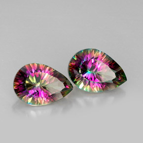 캐럿 천연 탑 레인보우 신비한 석영 보석, 배 모양, VVS