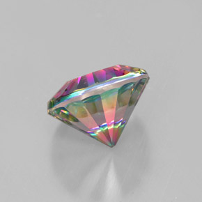 2.41캐럿 천연 탑 레인보우 미스틱 쿼츠, 라운드 컷, 8.92 mm, VVS-VS