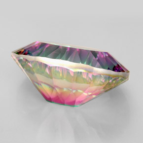 11.63캐럿 천연 탑 레인보우 미스틱 쿼츠, 타원형 컷, 18×13 mm, VVS
