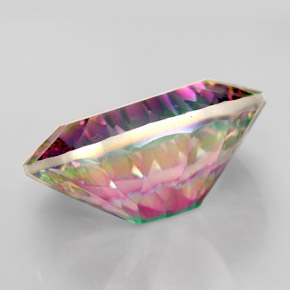 10.99캐럿 천연 탑 레인보우 미스틱 쿼츠, 타원형 컷, 18×13 mm, VVS