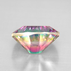 4.59캐럿 천연 탑 레인보우 미스틱 쿼츠, 타원형 컷, 12.1×10 mm, VS
