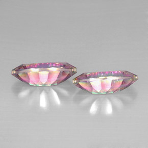 캐럿 천연 탑 레인보우 미스틱 쿼츠 보석, 마퀴즈, 15.9×8.1 mm, VVS-VS