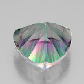 7.53캐럿 천연 탑 레인보우 미스틱 쿼츠, 트릴리언, 13.1×13 mm, VVS-VS