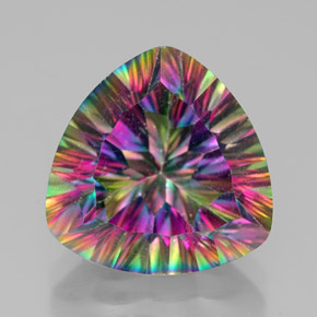 7.33캐럿 천연 탑 레인보우 미스틱 쿼츠, 트릴리언, 13.1×13 mm, VVS-VS