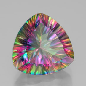 7.33캐럿 천연 탑 레인보우 미스틱 쿼츠, 트릴리언, 13.1×13 mm, VVS-VS