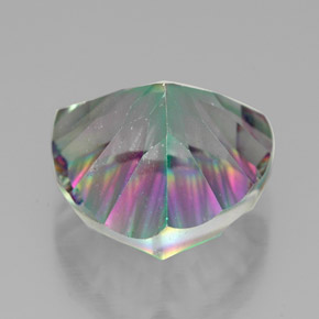 7.67캐럿 천연 탑 레인보우 미스틱 쿼츠, 트릴리언, 13×13 mm, VVS