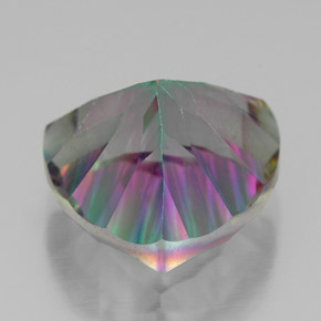 7.49캐럿 천연 탑 레인보우 미스틱 쿼츠, 트릴리언, 13×13 mm, VVS