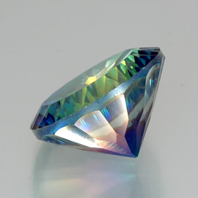 18.13캐럿 천연 탑 레인보우 미스틱 쿼츠, 라운드 컷, 18.04 mm, VVS