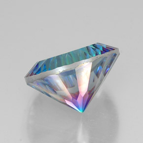 18.32캐럿 천연 탑 레인보우 미스틱 쿼츠, 라운드 컷, 18.10 mm, VVS