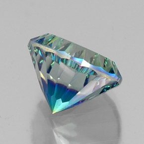9.94캐럿 천연 탑 레인보우 미스틱 쿼츠, 라운드 컷, 14.15 mm, VVS