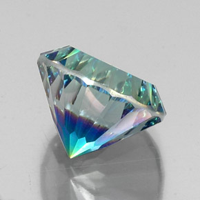 10.20캐럿 천연 탑 레인보우 미스틱 쿼츠, 라운드 컷, 14.17 mm, VVS-VS