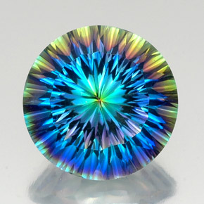 18.36캐럿 천연 탑 레인보우 신비한 석영, 라운드 컷, VVS-VS