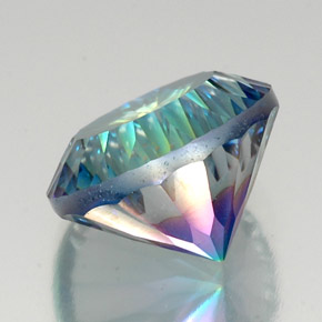 20.94캐럿 천연 탑 레인보우 미스틱 쿼츠, 라운드 컷, 18.05 mm, VVS-VS