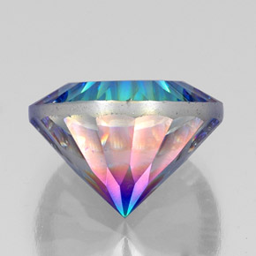 20.14캐럿 천연 탑 레인보우 미스틱 쿼츠, 라운드 컷, 18.06 mm, VVS-VS