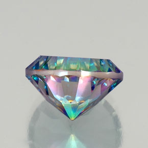 9.63캐럿 천연 탑 레인보우 미스틱 쿼츠, 라운드 컷, 14.16 mm, VVS-VS