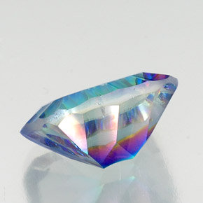 10.29캐럿 천연 탑 레인보우 미스틱 쿼츠, 에메랄드 컷, 16.1×12 mm, VS-SI