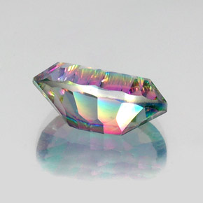 11.94캐럿 천연 탑 레인보우 미스틱 쿼츠, 타원형 컷, 18.4×13 mm, VVS-VS