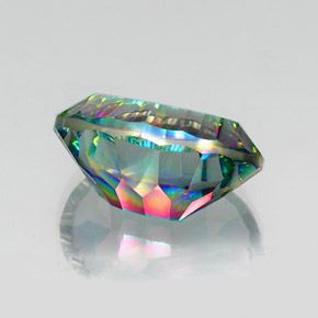 12.84캐럿 천연 탑 레인보우 미스틱 쿼츠, 타원형 컷, 18.2×13 mm, VS