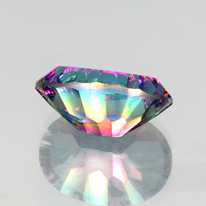 11.58캐럿 천연 탑 레인보우 미스틱 쿼츠, 타원형 컷, 18.1×13 mm, VVS-VS