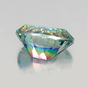 13.04캐럿 천연 탑 레인보우 미스틱 쿼츠, 타원형 컷, 18.2×13 mm, VS