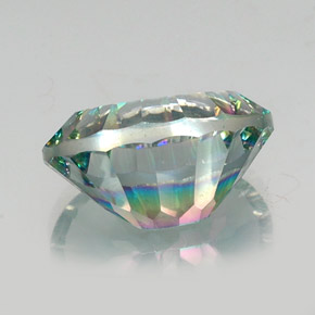 13.09캐럿 천연 탑 레인보우 미스틱 쿼츠, 타원형 컷, 18.1×13 mm, VVS-VS