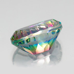 13.49캐럿 천연 탑 레인보우 미스틱 쿼츠, 타원형 컷, 18.1×13 mm, VVS-VS