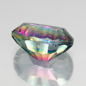13.20캐럿 천연 탑 레인보우 미스틱 쿼츠, 타원형 컷, 18×13 mm, VVS-VS