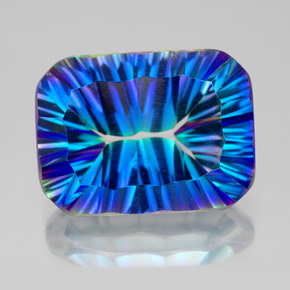 10.49캐럿 천연 탑 레인보우 미스틱 쿼츠, 에메랄드 컷, 16.1×12 mm, VVS