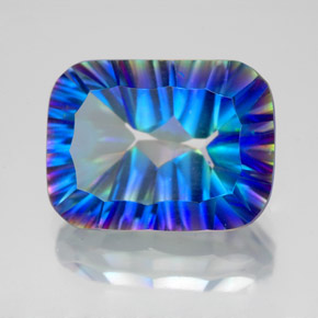 10.76캐럿 천연 탑 레인보우 미스틱 쿼츠, 에메랄드 컷, 16.1×12.1 mm, VVS-VS