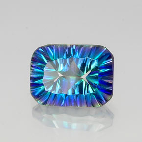 10.52캐럿 천연 탑 레인보우 신비한 석영, 에메랄드 컷, VVS