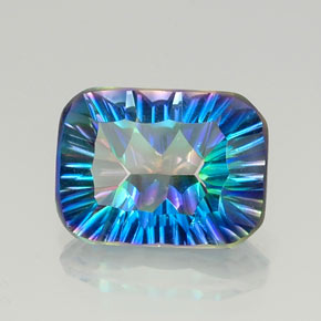 9.71캐럿 천연 탑 레인보우 미스틱 쿼츠, 에메랄드 컷, 16.1×12 mm, VVS