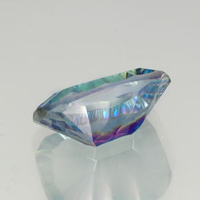 9.71캐럿 천연 탑 레인보우 미스틱 쿼츠, 에메랄드 컷, 16.1×12 mm, VVS