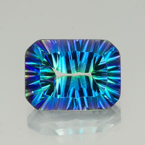 10.66캐럿 천연 탑 레인보우 미스틱 쿼츠, 에메랄드 컷, 16.1×12 mm, VVS-VS