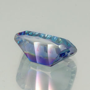 10.66캐럿 천연 탑 레인보우 미스틱 쿼츠, 에메랄드 컷, 16.1×12 mm, VVS-VS